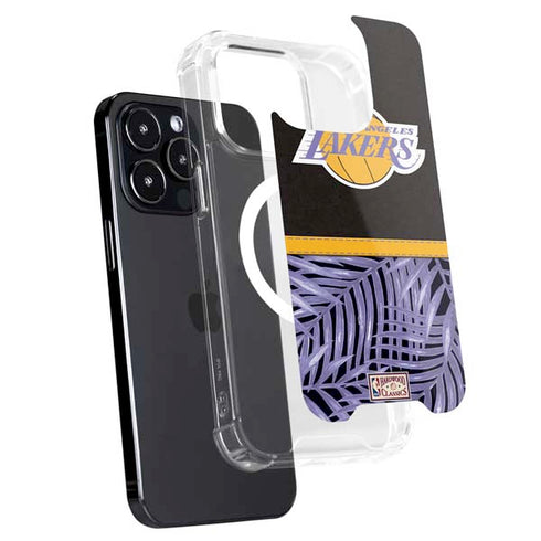 NBA Los Angeles Lakers Retro Palms iPhone 15 Pro MagSafe Case